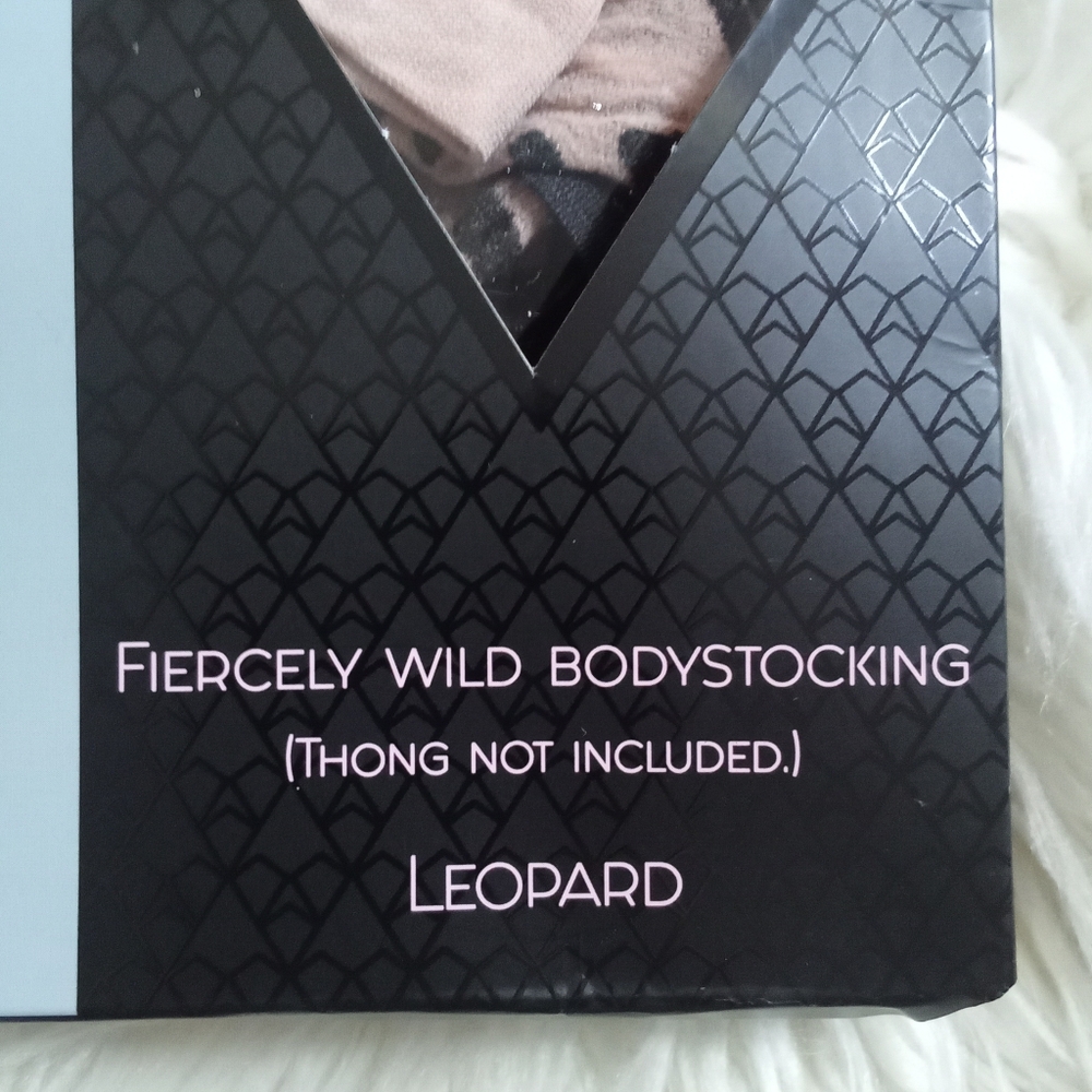 Leopard Print Bodystocking - Tan - image 3